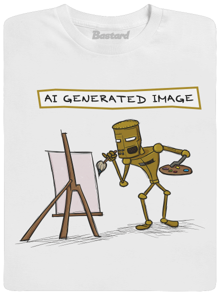 AI generated image gyerek póló White