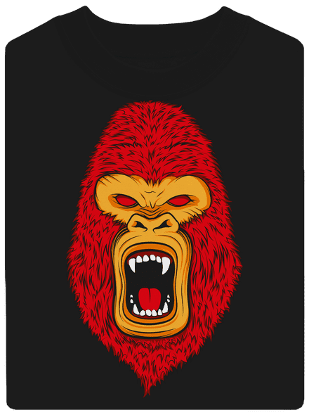 Gorilla face unisex crewneck Black