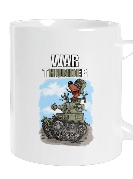 War Hunde nagy bögre White