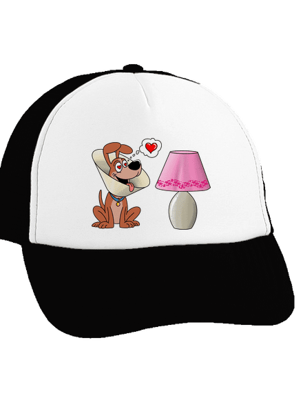 Szerelmes kutya teherautós sapka Black cap
