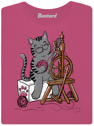 Dorombol a macska prémium női póló Magenta