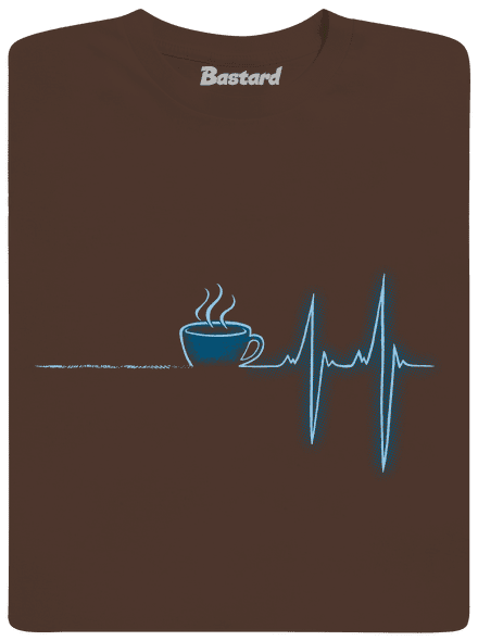 Coffee help férfi póló Brown