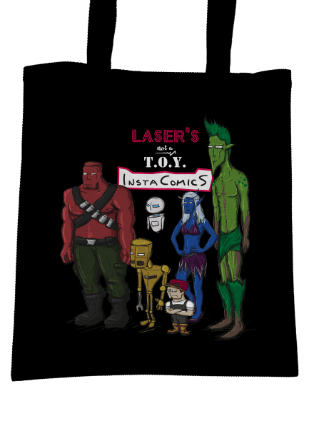 Laser's not a toy táska Black