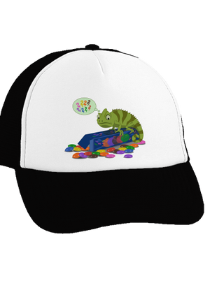 Zavart kaméleon teherautós sapka Black cap