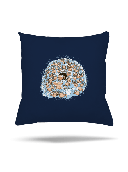 Nem megyek a tömeggel párna Dark Navy