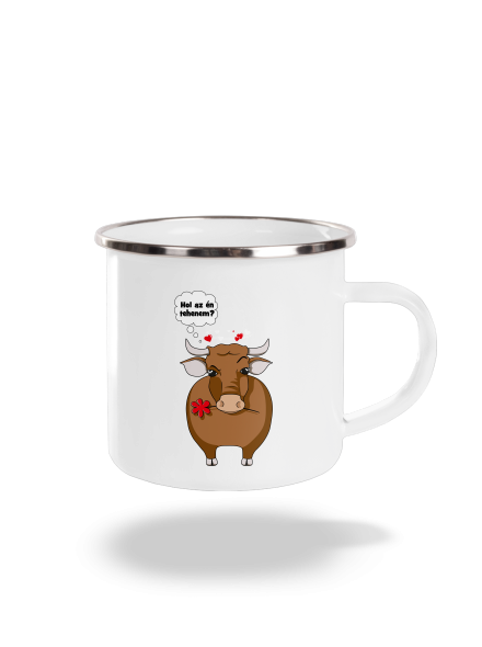 Tehén és bika pléhbögre White