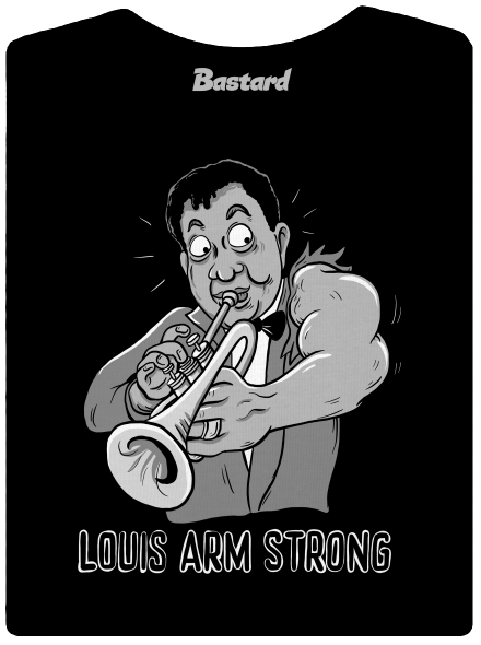 Louis Armstrong női póló Black
