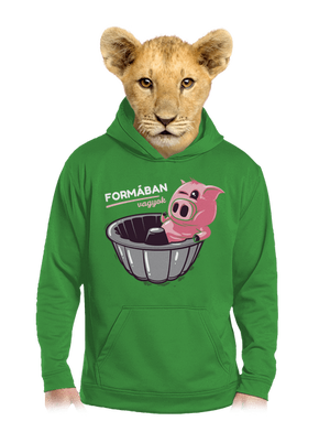 Formában gyerek kenguruzsebes pulóver Kelly Green AWD