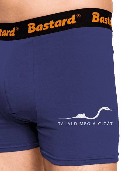 Találd meg a cicát boxeralsó Blue Navy