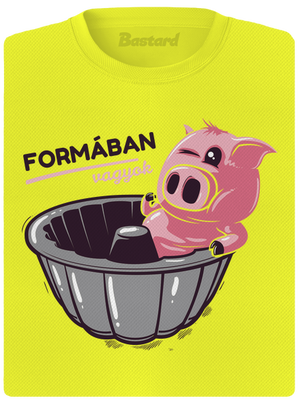 Formában női sportpóló Neon Yellow