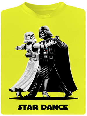 Star dance férfi sportpóló Neon Yellow