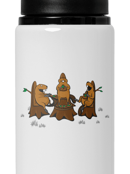 Beaver pizza party kulacs White