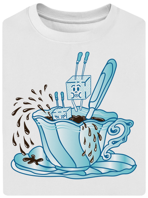 Cukorfüggő unisex túlméretezett póló White