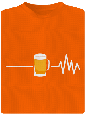 Beer help férfi sportpóló Neon Orange