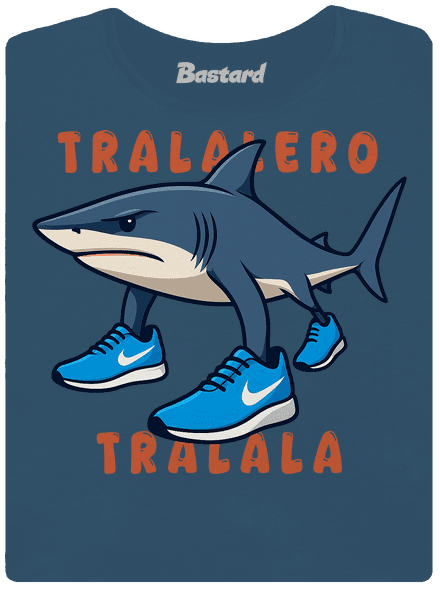 Tralalero Tralala – Italian Brainrot prémium női póló Petrol Blue