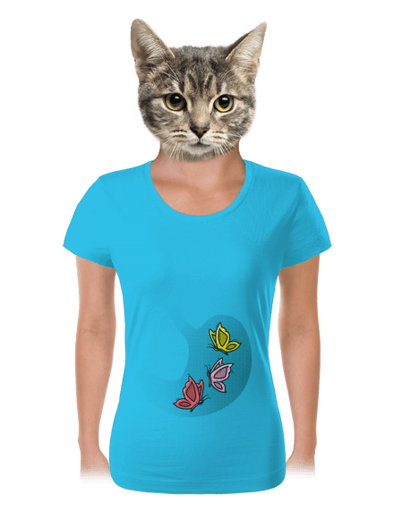 A hasban női póló Blue Atol