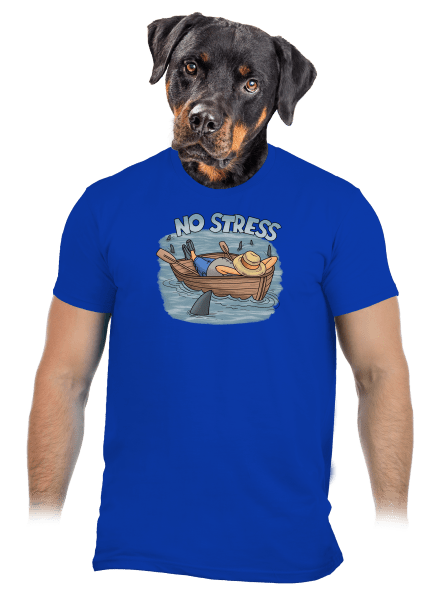 No stress férfi póló Royal Blue
