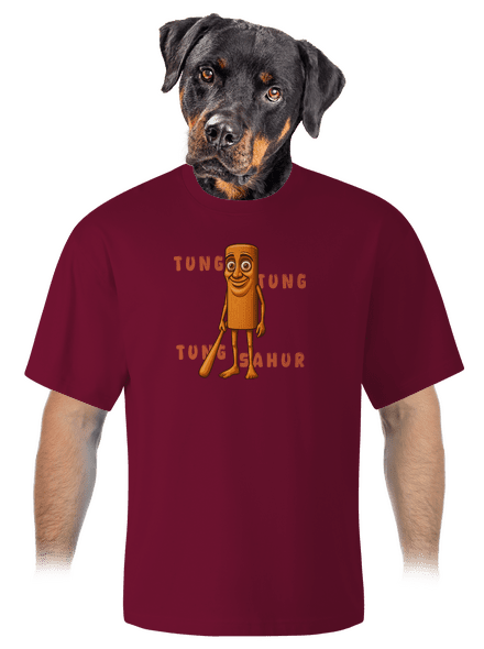 Tung Tung Tung Sahur – Italian Brainrot unisex túlméretezett póló Garner