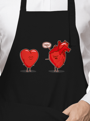 Szívügyek kötény Black