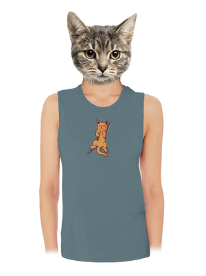 Alvó cica női bővített trikó Heather Deep Teal