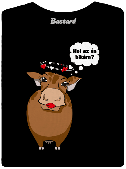 Tehén és bika női póló Black