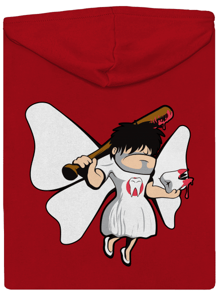 Fogtündér cipzáras férfi pulóver Red