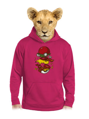 Pokémon burger gyerek kenguruzsebes pulóver Hot Pink