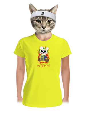 Serious női sportpóló Neon Yellow