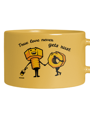 True love macaron bögre Yellow Macaron