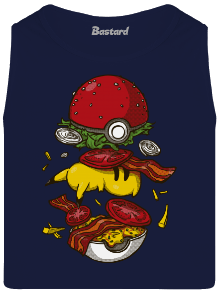 Pokémon burger férfi trikó French Navy