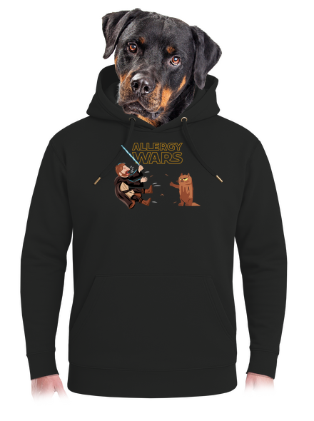 Allergy Wars unisex prémium pulóver Dark Black