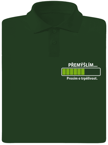 Gondolkodom férfi pólóingek Bottle Green Mal