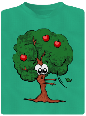 Alma és almafa férfi sportpóló Mint Mal