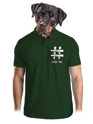 Hash tag férfi pólóingek Bottle Green Mal