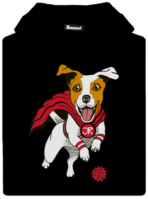 Jack Russell gyerek kenguruzsebes pulóver Black