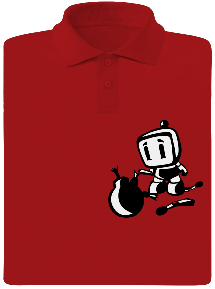 Bomberman férfi pólóingek Red Mal