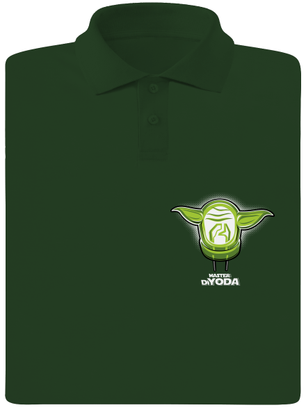 Master DiYoda férfi pólóingek Bottle Green Mal