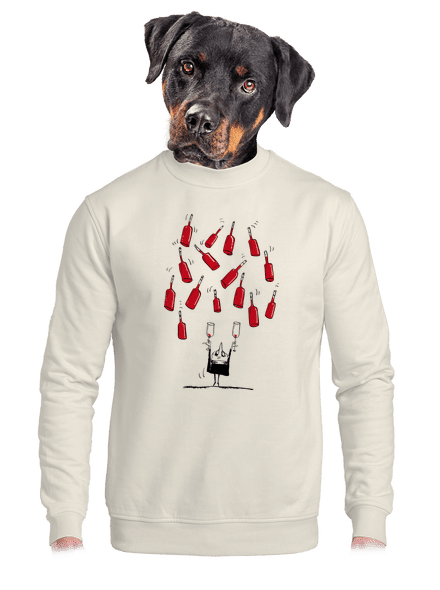 Boldog borász unisex crewneck Off White