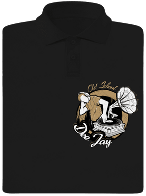 Old School DJ férfi pólóingek Black