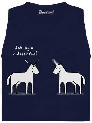 Pornókürt női bővített trikó Navy