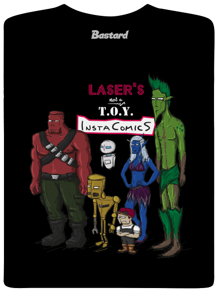Laser's not a toy férfi hosszú ujjú póló Black