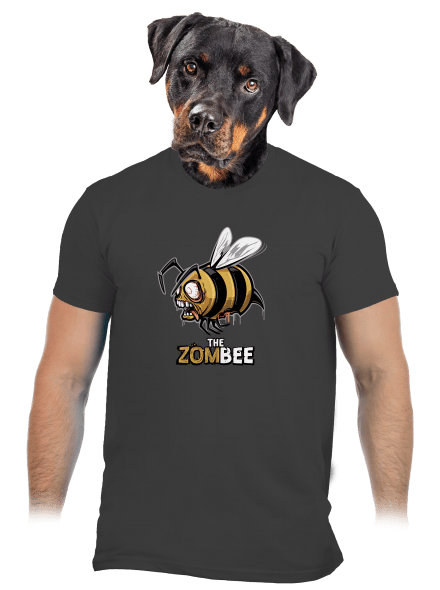 ZomBee - sárga férfi póló Dark Grey