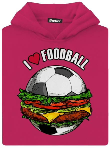 Foodball gyerek kenguruzsebes pulóver Hot Pink