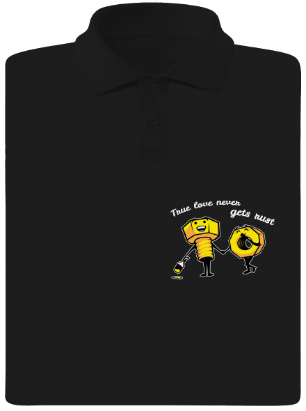 True love férfi pólóingek Black