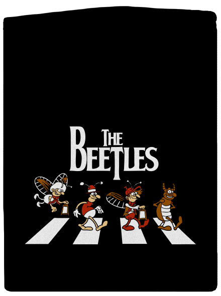 Beatles cipzáras férfi pulóver Black