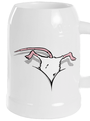 Egér a dekoltázsban söröskorsó White