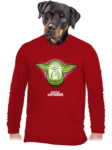 Master DiYoda férfi hosszú ujjú póló Red