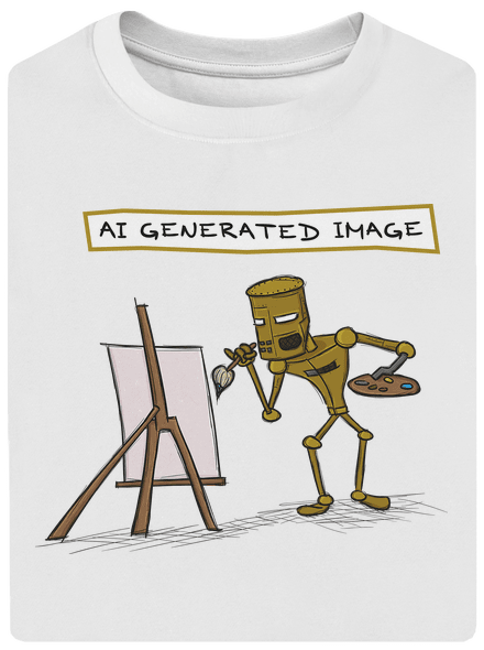 AI generated image unisex túlméretezett póló White