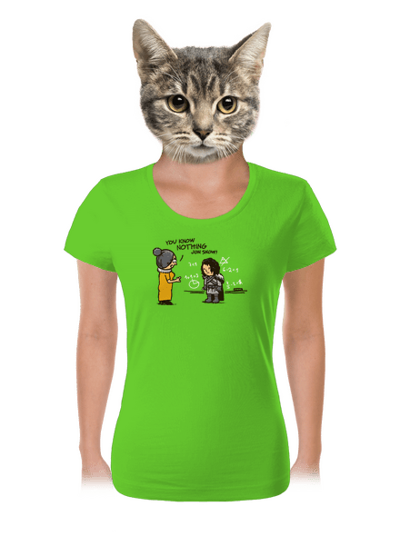 You know nothing női póló Apple Green