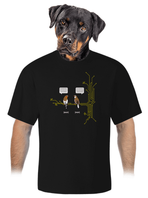 Beep and Peep unisex túlméretezett póló Black